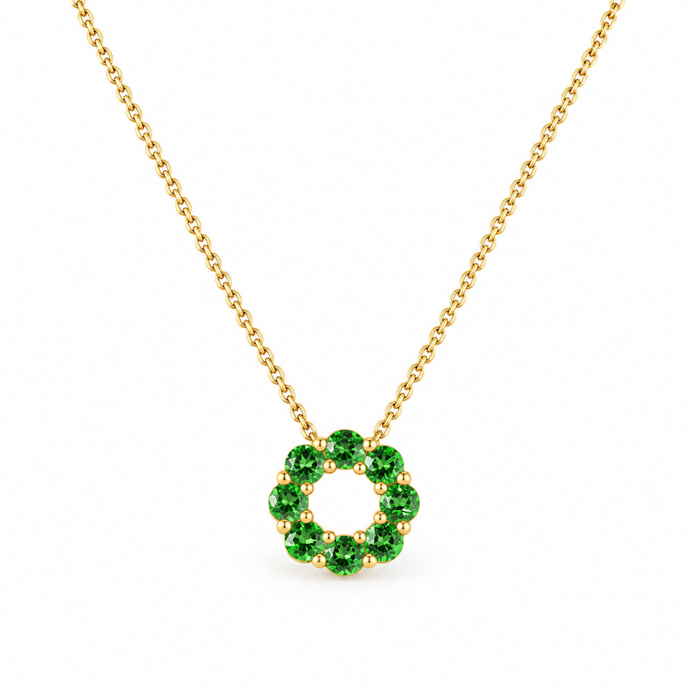 Circle of Life Necklace - Tsavorite - Victoria's Jewellery