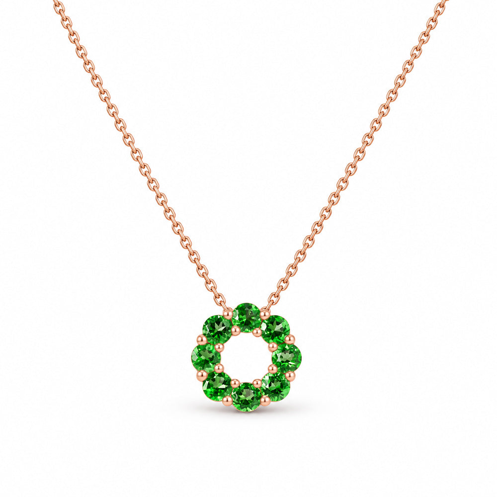 Circle of Life Necklace - Tsavorite - Victoria's Jewellery