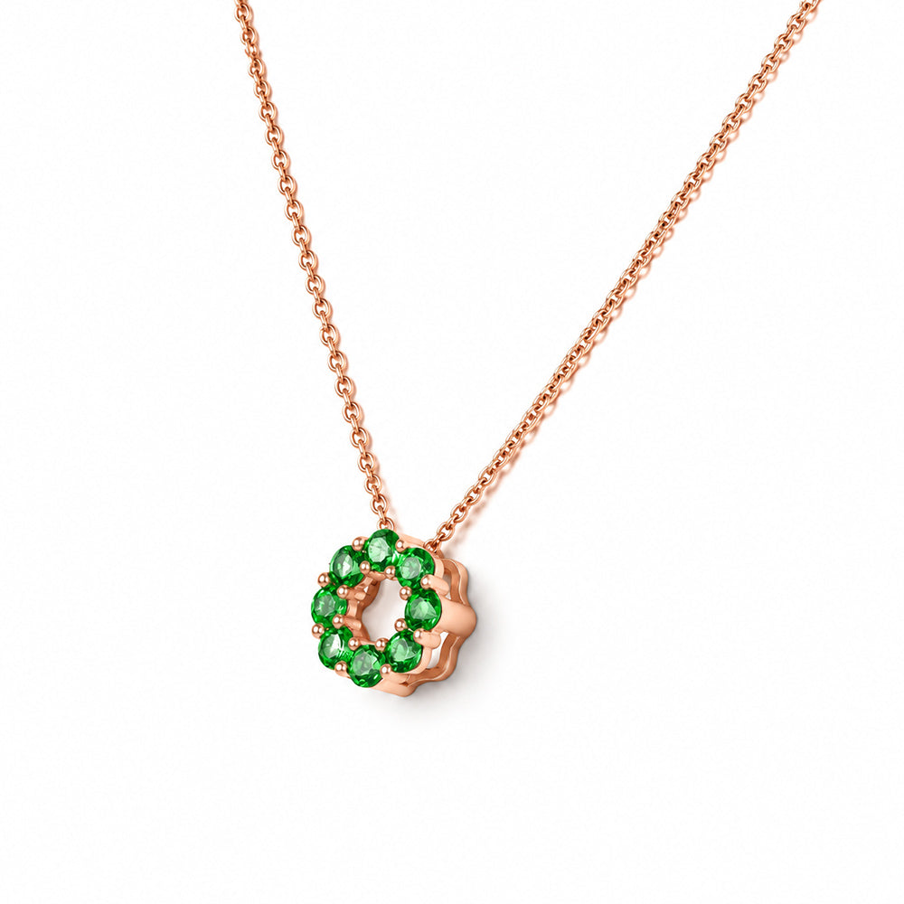 Circle of Life Necklace - Tsavorite - Victoria's Jewellery