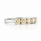 Annie, Yellow Moissanite Half Eternity Ring - Victoria's Jewellery