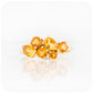 Round and Pear cut Yellow Citrine Cluster Anniversary Ring - Victoria's Jewellery