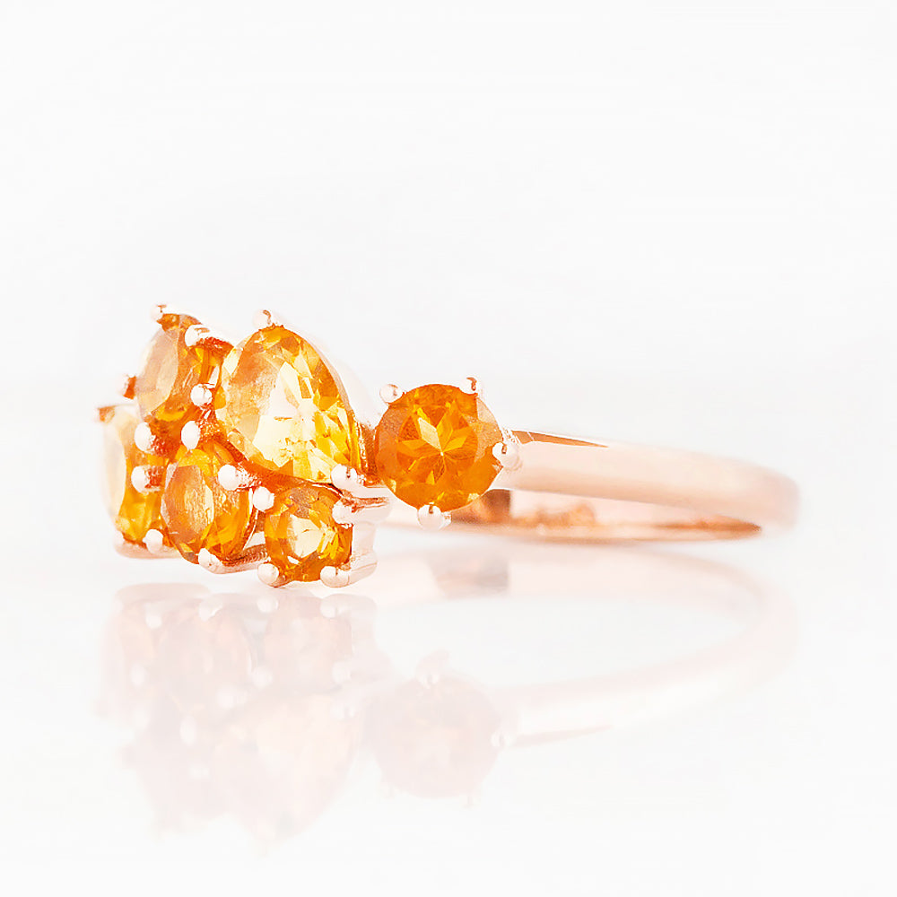 The Ena, a Cluster Ring with Citrine