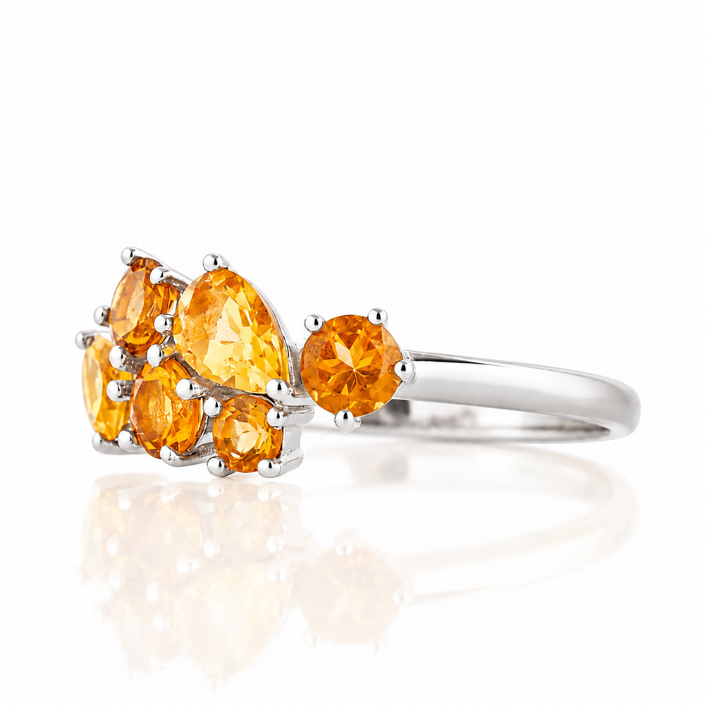 The Ena, a Cluster Ring with Citrine - Victoria's Jewellery