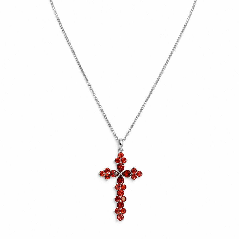 The Garnet Cross Necklace