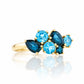 Ena, London and Swiss Blue Topaz Cluster Ring