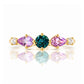 Rina, Topaz, Amethyst and Lab Diamond Ring - Victoria's Jewellery
