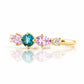 Rina, Topaz, Amethyst and Lab Diamond Ring - Victoria's Jewellery