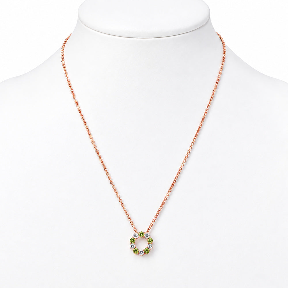 Circle of Life Necklace - Diamond and Peridot