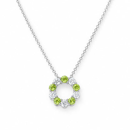 Circle of Life Necklace - Diamond and Peridot