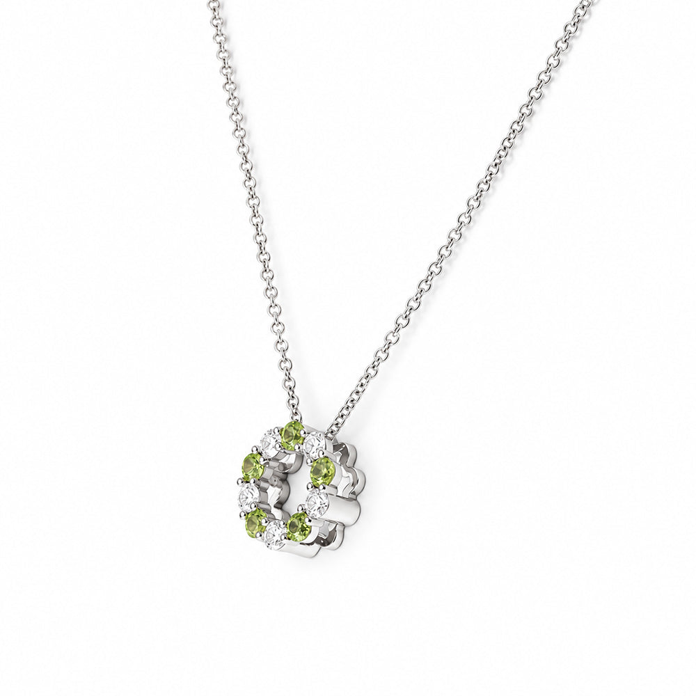 Circle of Life Necklace - Diamond and Peridot