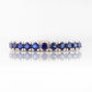 Emma, Lab Grown Blue Sapphire Half Eternity Ring - 2mm