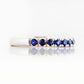 Emma, Lab Grown Blue Sapphire Half Eternity Ring - 2mm