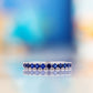 Emma, Lab Grown Blue Sapphire Half Eternity Ring - 2mm