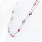 Ruby and Amethyst sterling silver rope Necklace - Victoria's Jewellery