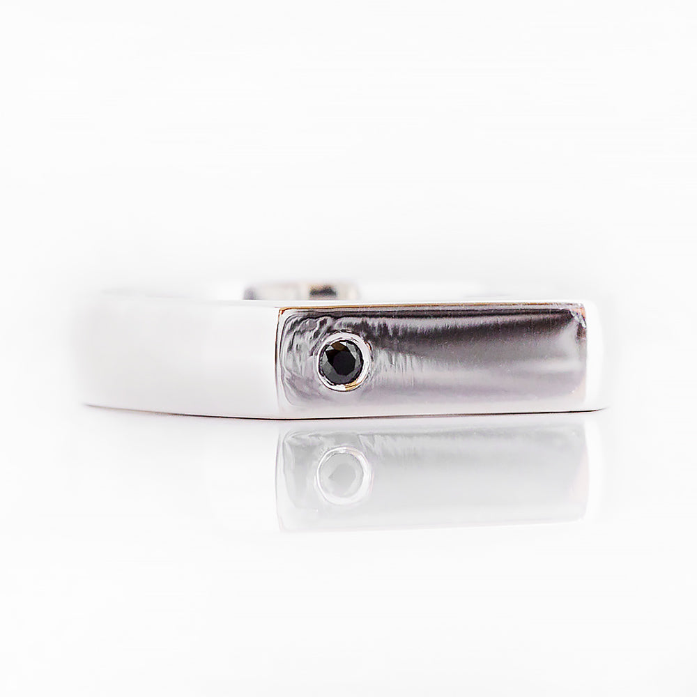 Logan, a Black Diamond Signet Ring - Victoria's Jewellery