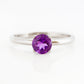 Lina, a Round cut Amethyst Solitaire Ring - Victoria's Jewellery