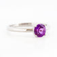 Lina, a Round cut Amethyst Solitaire Ring - Victoria's Jewellery