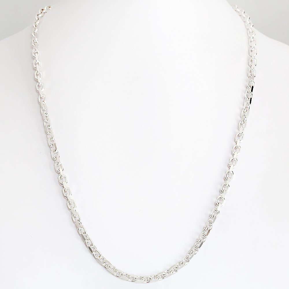 Solid Sterling Silver Anchor Chain - 55cm - Victoria's Jewellery