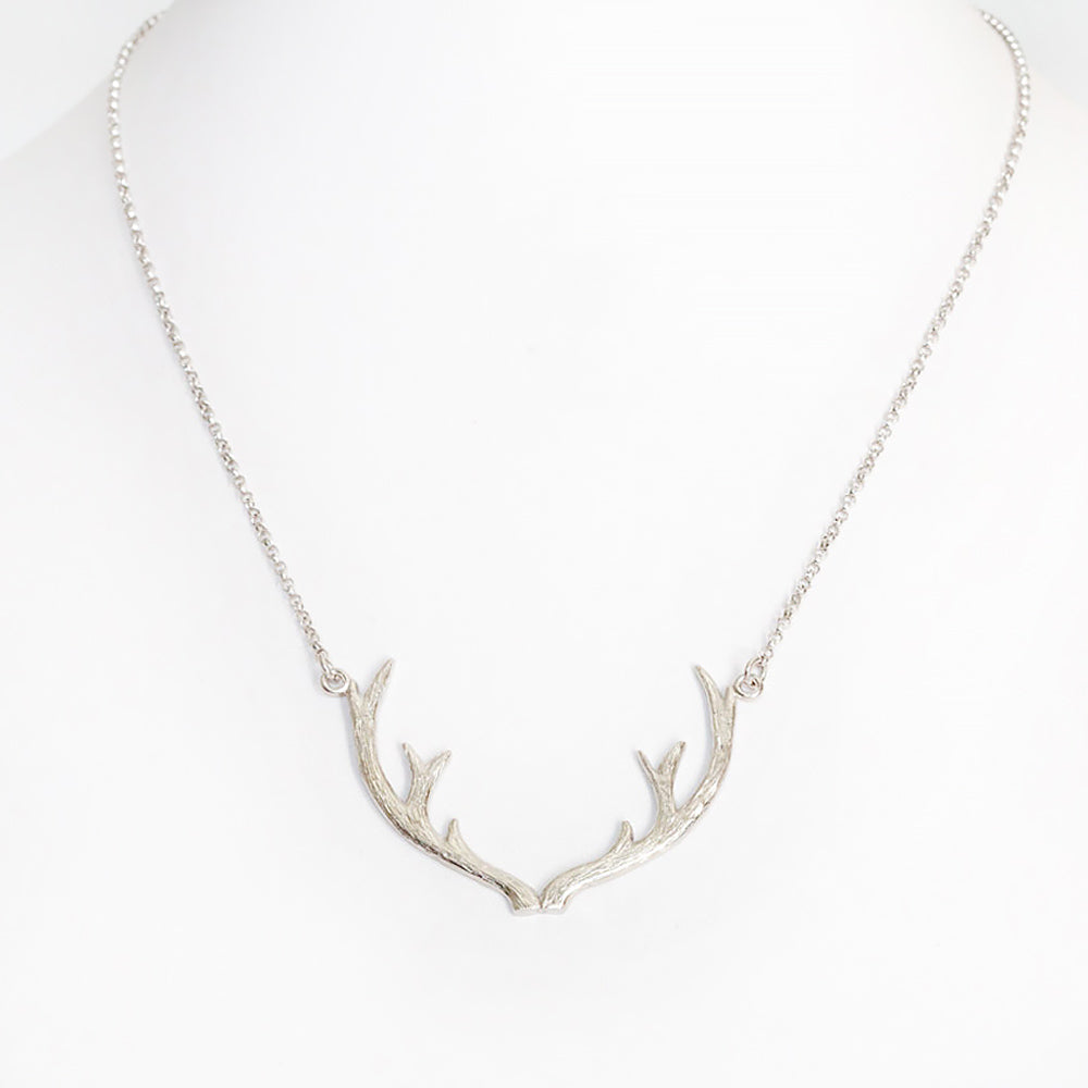 Handmade Antler Necklace in Sterling Silver - Victoria's Jewellery