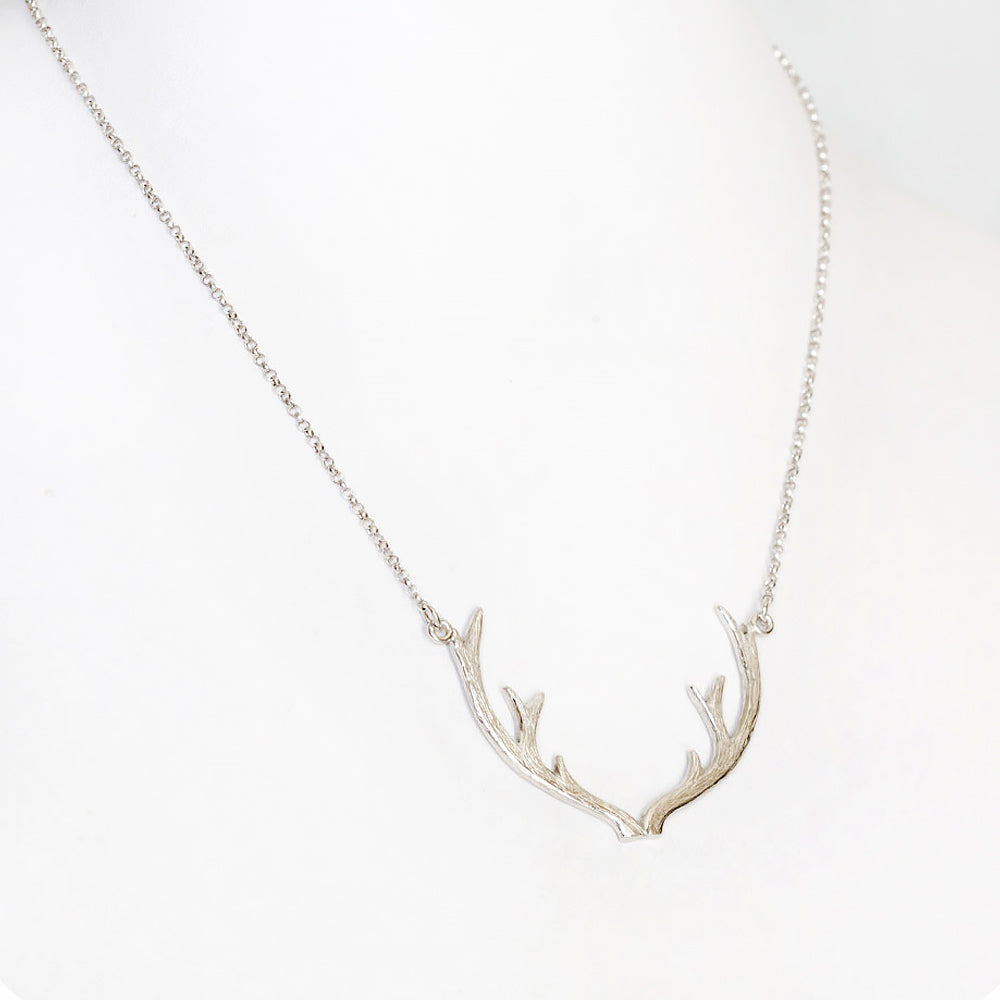 Handmade Antler Necklace in Sterling Silver - Victoria's Jewellery