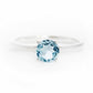 Lina, a Round cut Aquamarine Solitaire Ring - Victoria's Jewellery