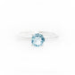 Round cut Aquamarine Solitaire Ring - Victoria's Jewellery