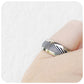 Damascus Inlay Mens Wedding Ring - 8mm