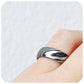 Silver and Black Damascus Tungsten Mens Wedding Ring - Victoria's Jewellery