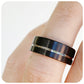 Silver Groove Black Brushed Tungsten Mens Wedding Ring - Victoria's Jewellery