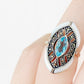 Blue Topaz and Mother of Pearl Shield Ring - Victoria's Jewellery