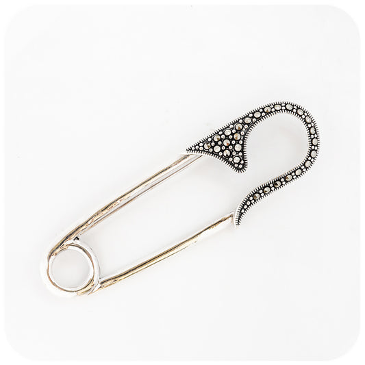 The Pin, a Sterling Silver and Marcasite Brooch