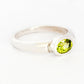 Oval cut Peridot signet style ring in silver - Victoria's Jewellery
