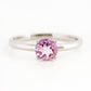 Lina, a Round cut Pink Amethyst Solitaire Ring - Victoria's Jewellery