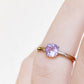 Lina, a Round cut Pink Amethyst Solitaire Ring - Victoria's Jewellery