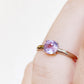 Lina, a Round cut Pink Amethyst Solitaire Ring - Victoria's Jewellery