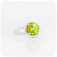 Round cut Peridot Ring in Sterling Silver - Victoria's Jewellery