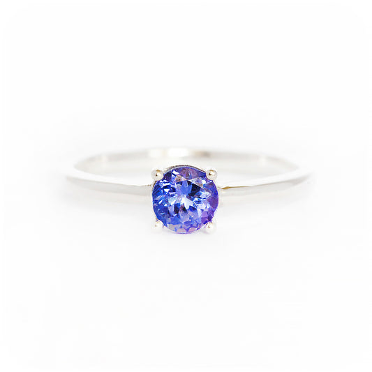 Round cut Tanzanite Solitaire Ring - Victoria's Jewellery