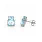 Charlotte, Sky Blue Topaz Stud Earring - Victoria's Jewellery