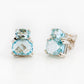 Charlotte, Sky Blue Topaz Stud Earring - Victoria's Jewellery