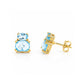 Charlotte, Sky Blue Topaz Stud Earring - Victoria's Jewellery