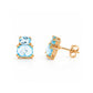 Charlotte, Sky Blue Topaz Stud Earring - Victoria's Jewellery