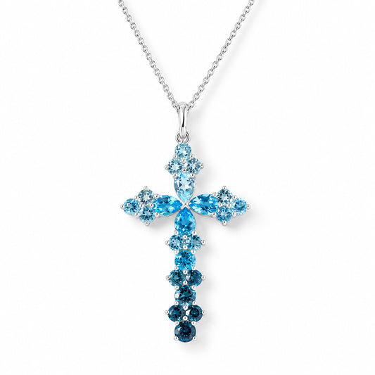The Topaz Cross Necklace