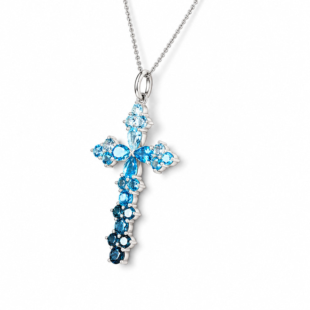 The Topaz Cross Necklace - Victoria's Jewellery