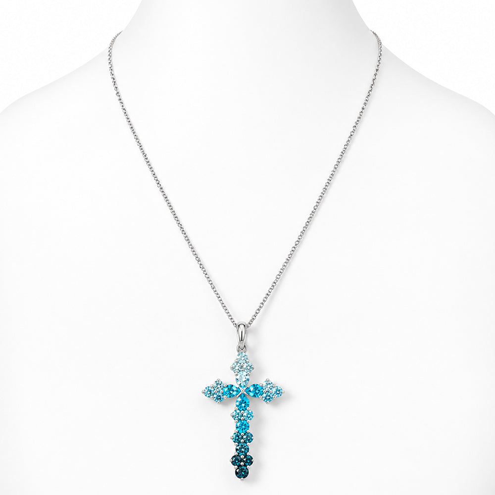 The Topaz Cross Necklace - Victoria's Jewellery
