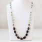 Smoky Quartz, Amazonite, Citrine and Rock Crystal Necklace - 90cm