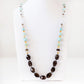 Smoky Quartz, Amazonite, Citrine and Rock Crystal Necklace - 90cm - Victoria's Jewellery