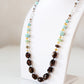 Smoky Quartz, Amazonite, Citrine and Rock Crystal Necklace - 90cm