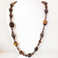 The Brown, Smoky Quartz, Tiger Eye and Carved Wood Necklace - Victoria's Jewellery