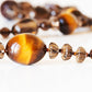 The Brown, Smoky Quartz, Tiger Eye and Carved Wood Necklace - Victoria's Jewellery