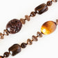 The Brown, Smoky Quartz, Tiger Eye and Carved Wood Necklace - Victoria's Jewellery